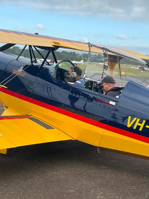 Pilot and Student preparing to take off