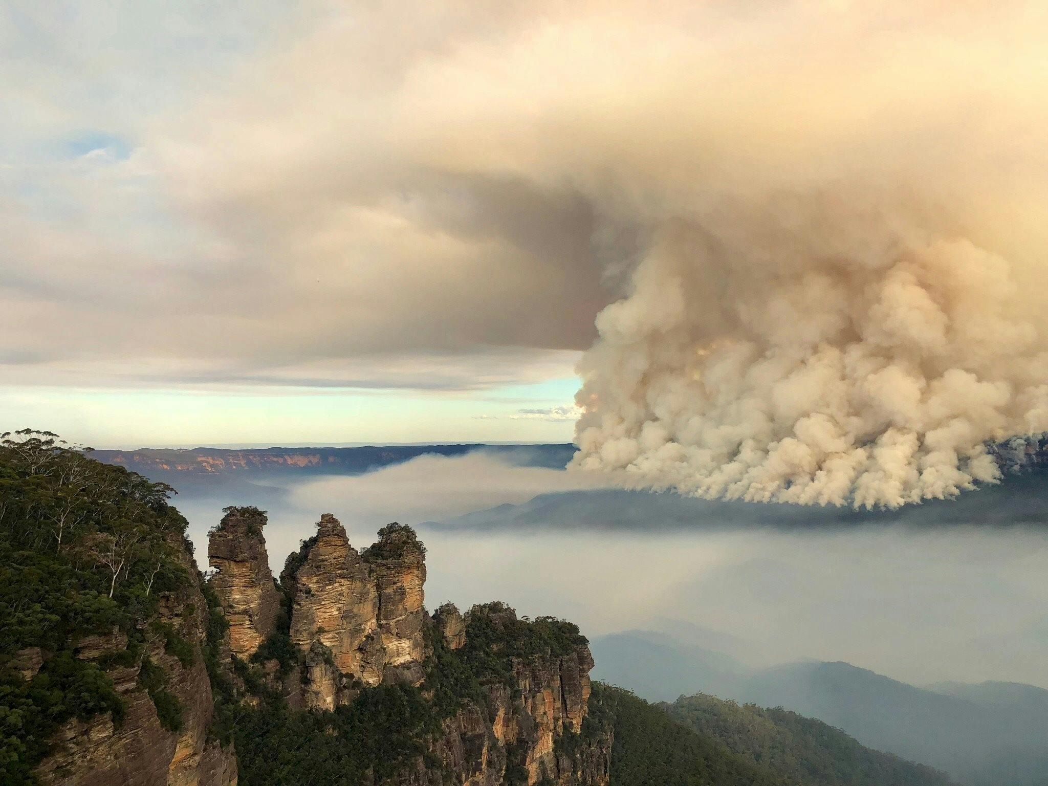 3 Sisters during hazard reduction burn