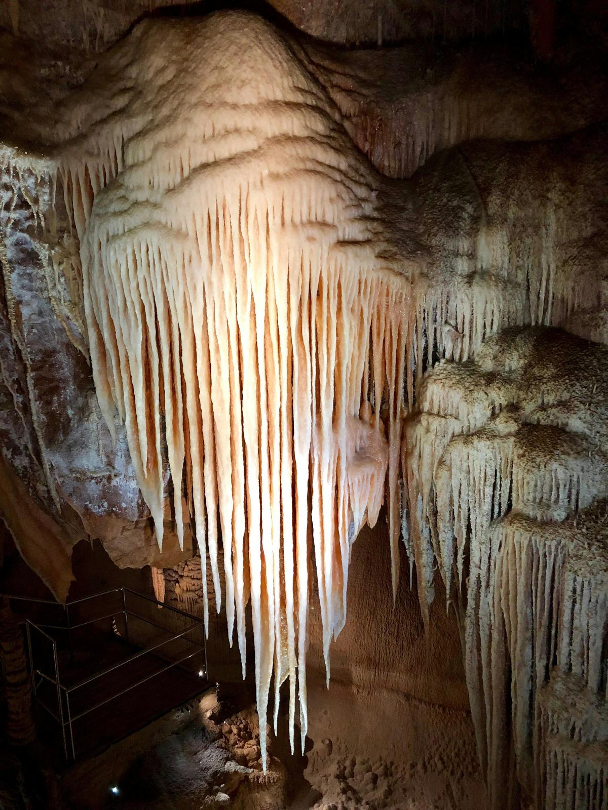 Limestone formation at Jenolan Caves