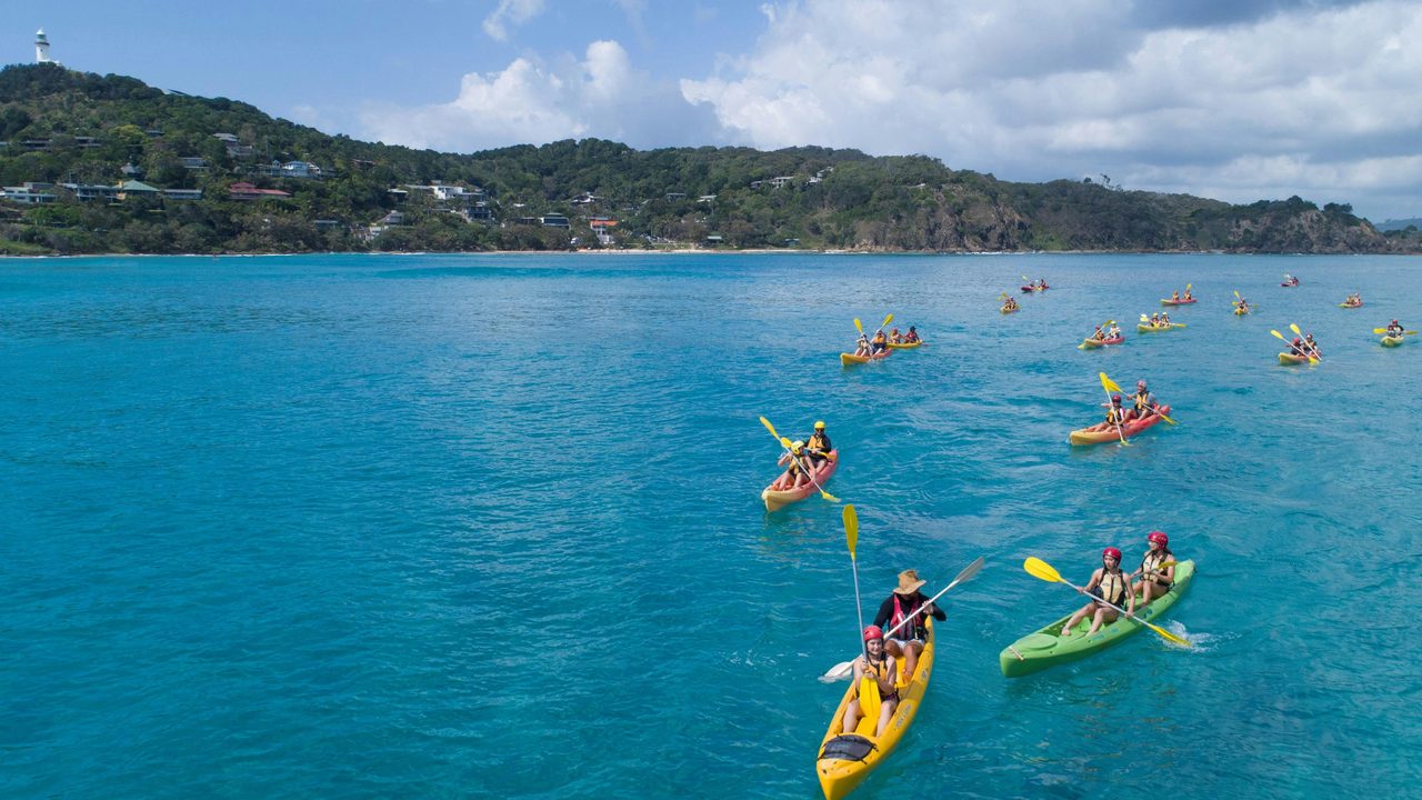 Kayak the beautiful waters of Byron Bay