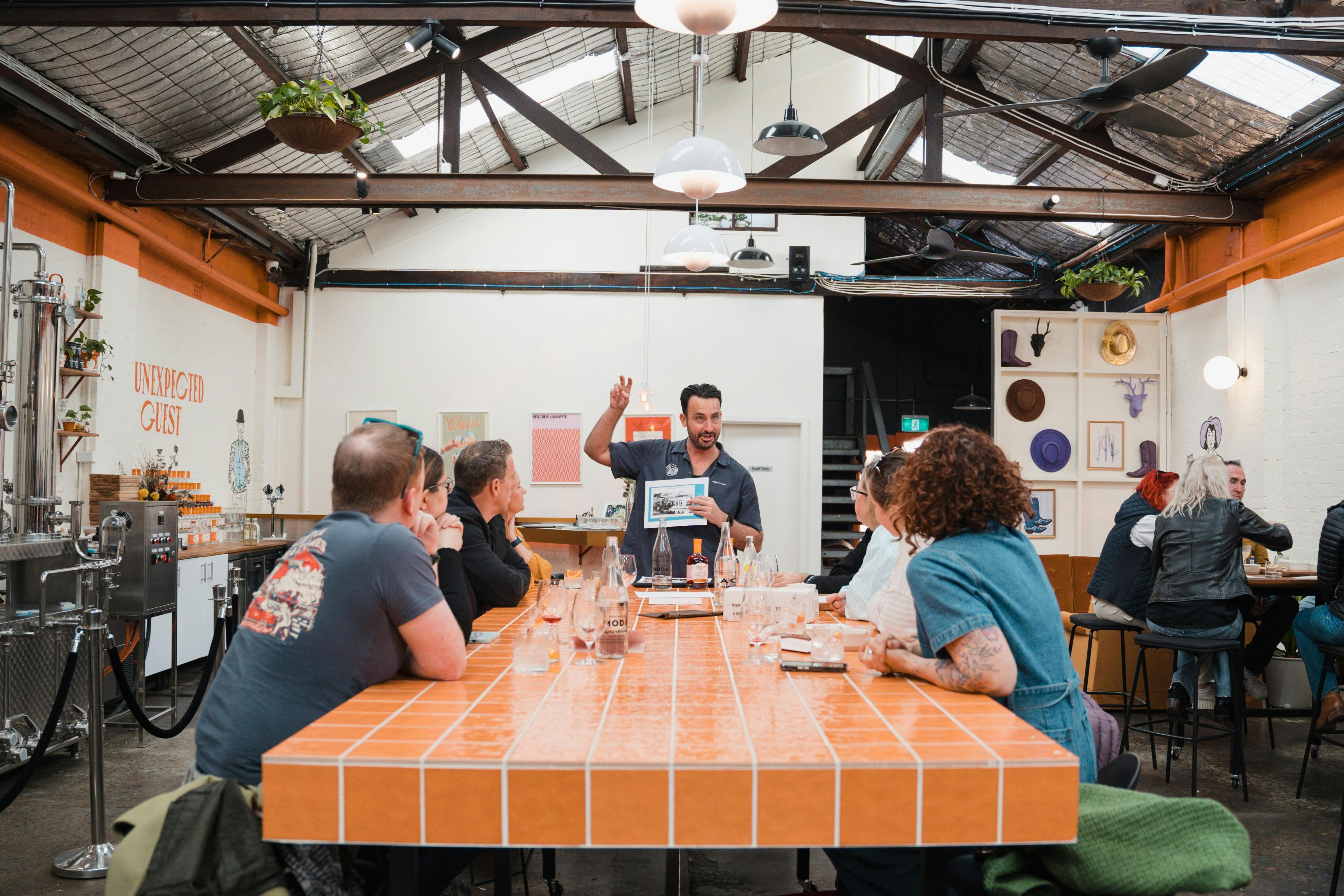 Learning the history of Australian Gin at Unexpected Guest on the Gin Journey