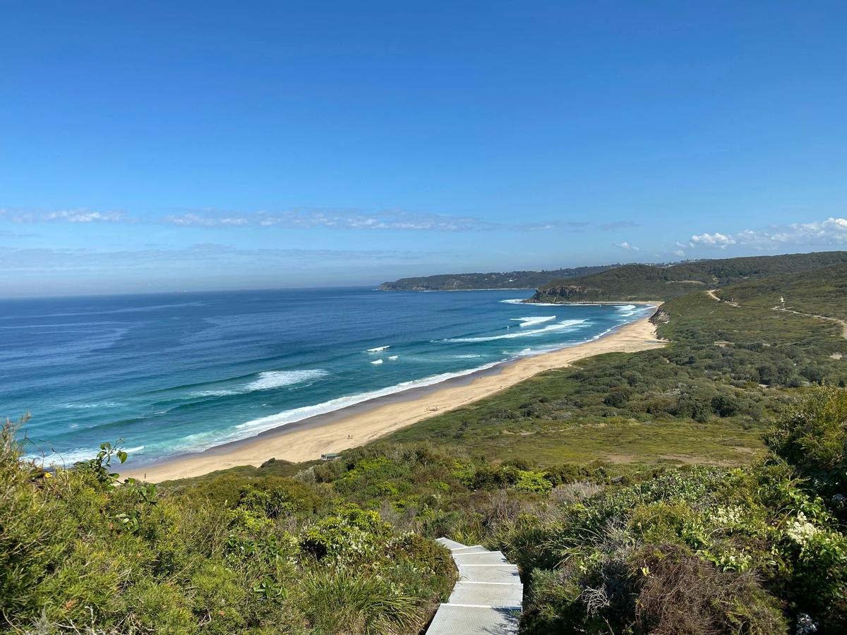 View of Burwood Beach towards Glenrock Lagoon  from the Hickson Street boardwalk