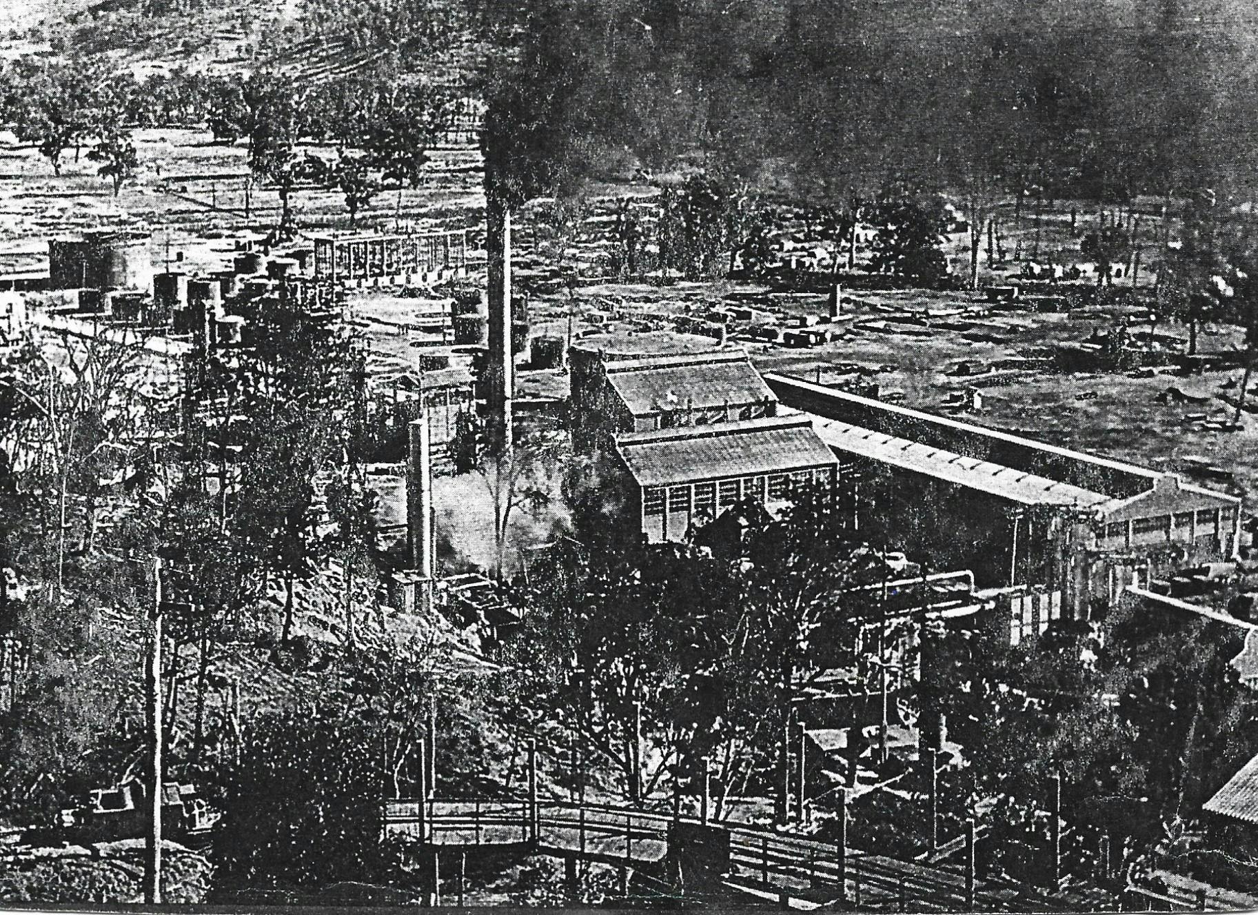 Glen Davis shale works during the 1940’s, taken from MP1 at Glen Davis, NSW.