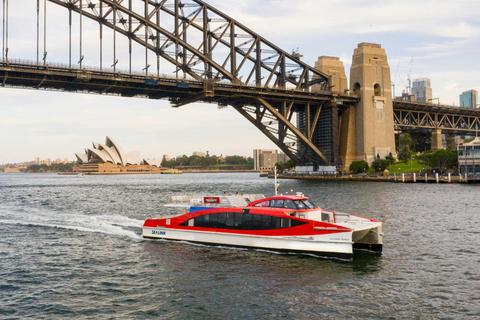 Twin Deck Rocket Ferry operating the Hop On Hop Off
