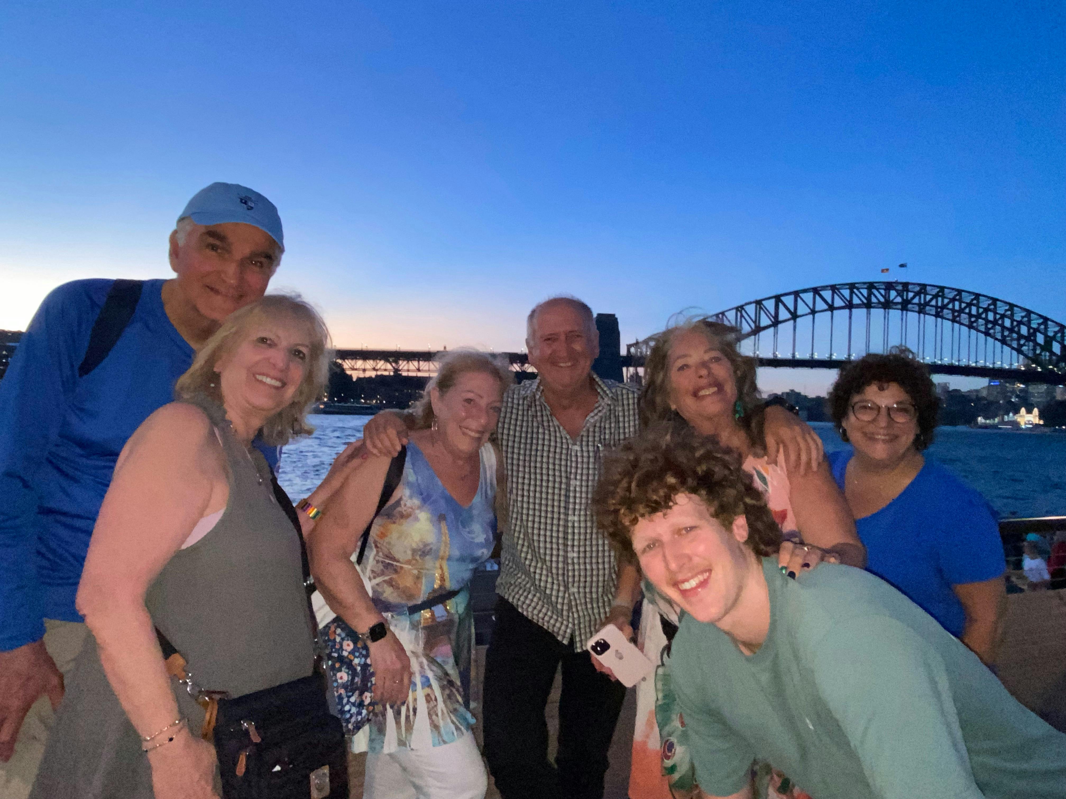 Chapo and team member Finbarr with a private inbound group on a Sydney tour