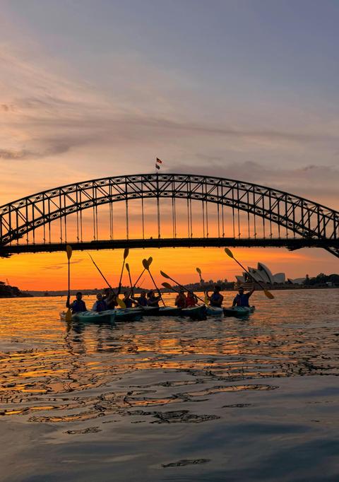 Iconic sunset in the harbour