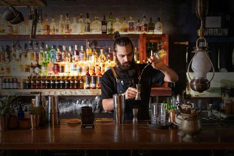 bartender making cocktails