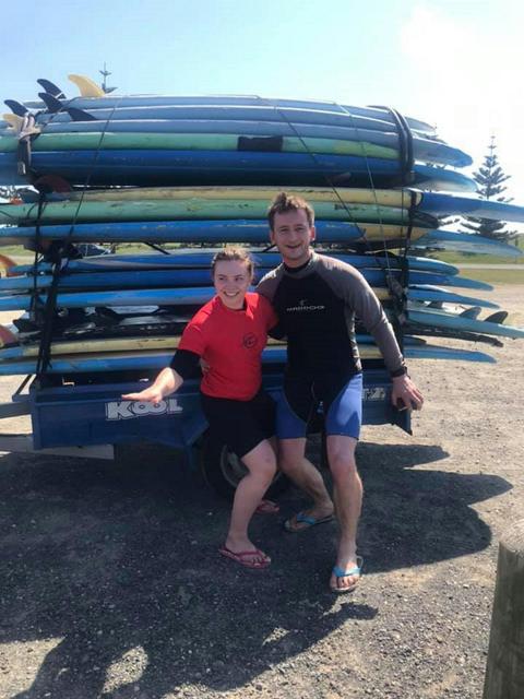 private surf lesson for two