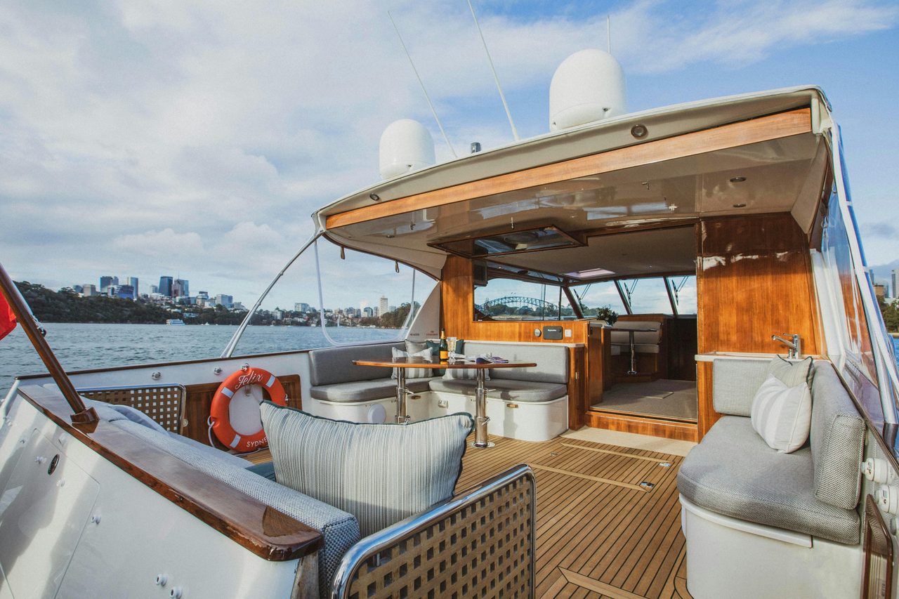 Lifestyle Charters Felix's spacious back deck