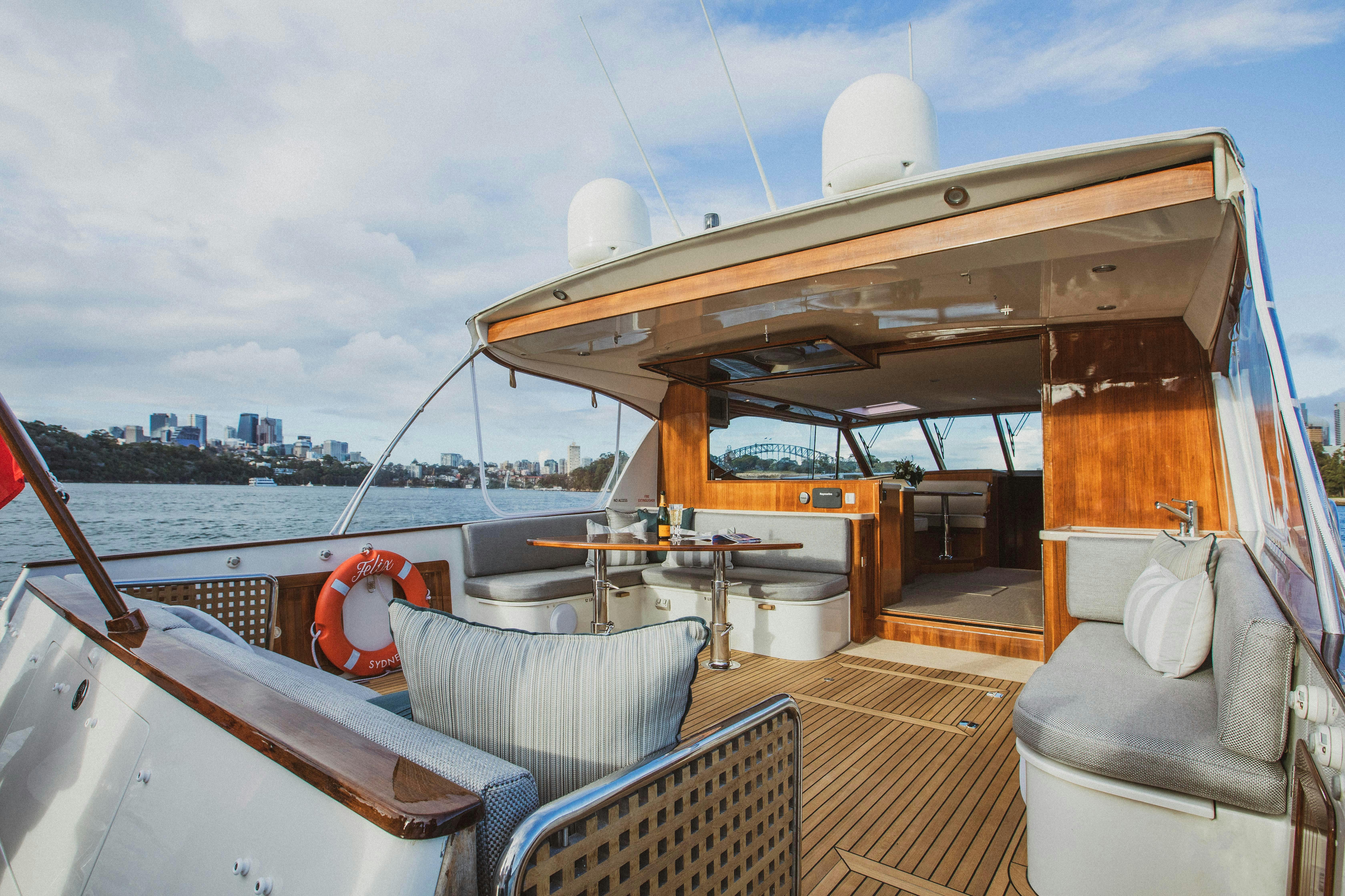 Lifestyle Charters Felix's spacious back deck