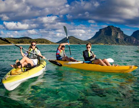Hobie Kayaks are an ideal way to cruise the Lord Howe Island lagoon