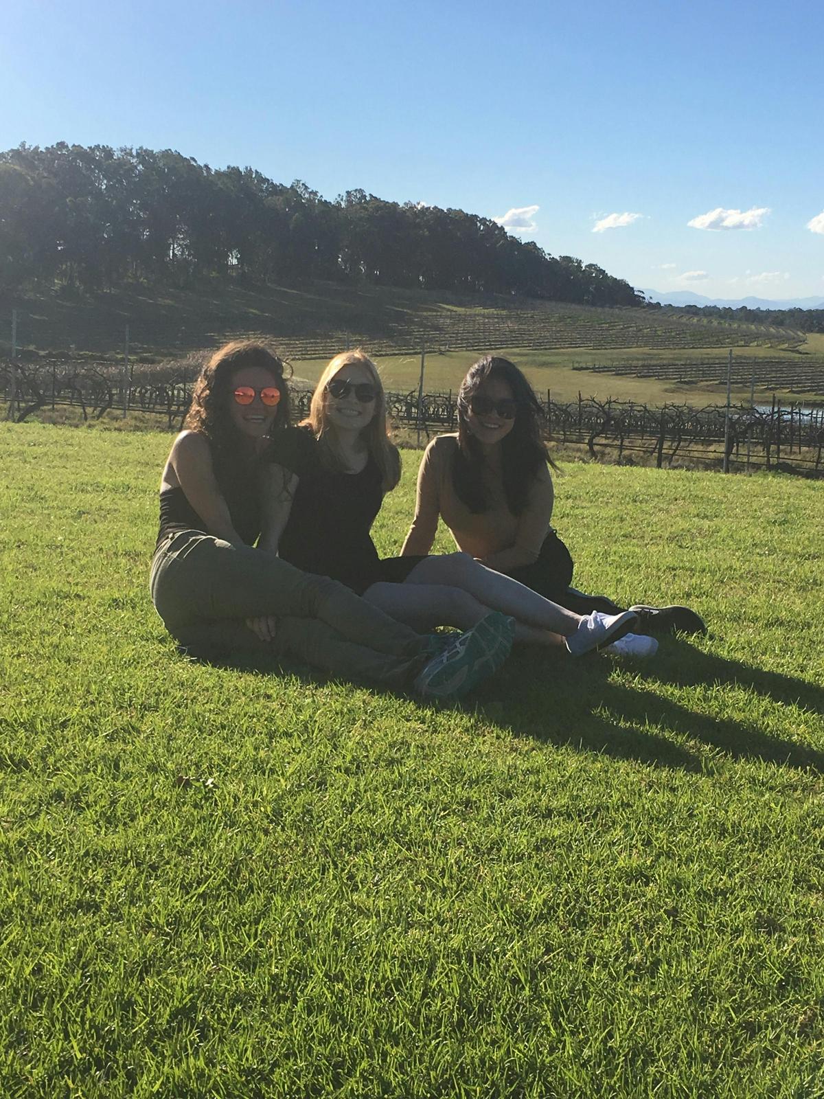 Relaxing on the Hunter Valley trip