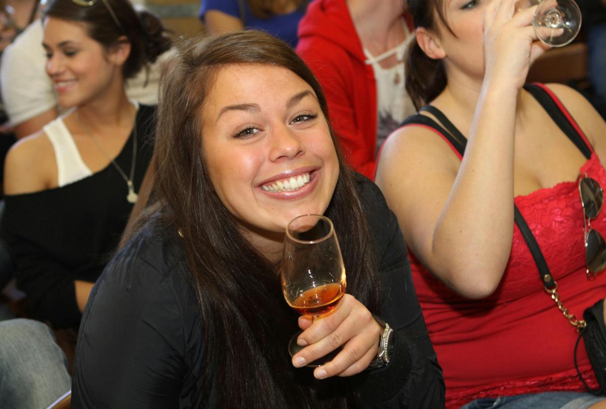 Having fun wine tasting