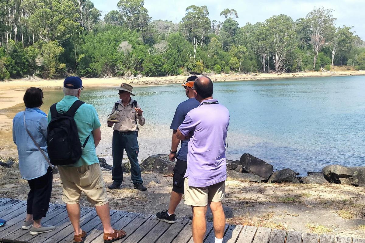 Hearing amazing tales of whales at the whaling station tri-works.
