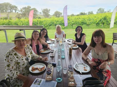 Group of people enjoying lunch