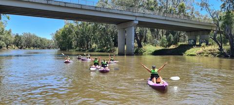 Kayaking Murrumbidgee River