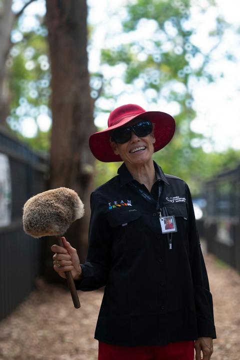 KCA tour guide with koala fur