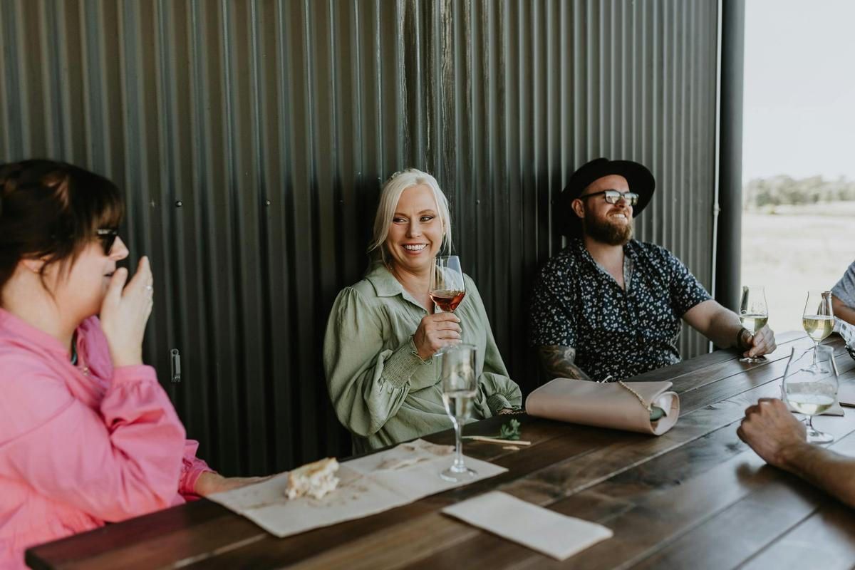Mudgee Ale Trail clients relaxing at a brewery