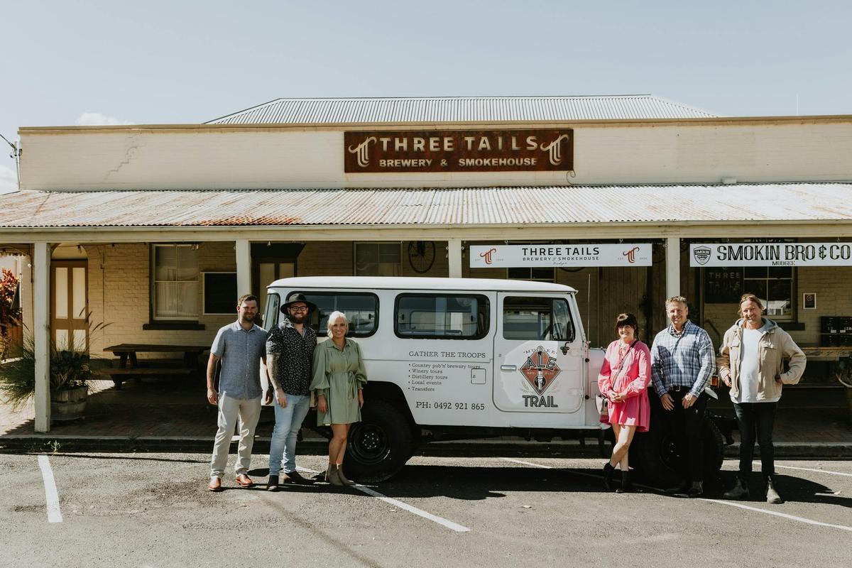 Mudgee Ale Trail clients at the start of their tour