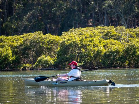 Kayaker on Bermagui River