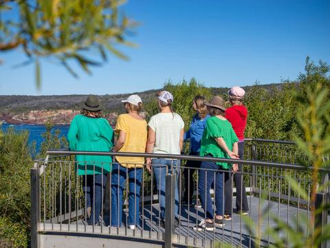 Guests at a look out Beowa National Park, Eden
