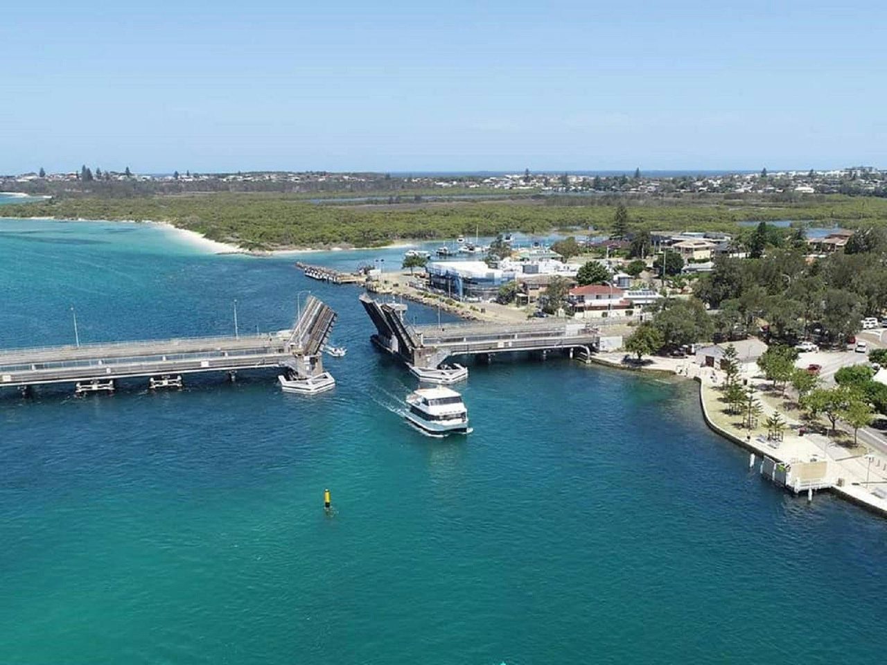 Lady Mac arriving at Lake Macquarie cruising through Swansea Bridge