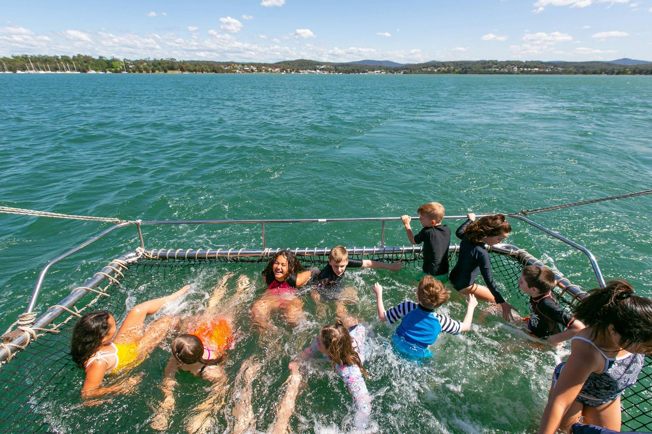 Boom net fun on Lake Macquarie