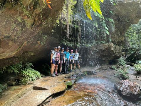 Enjoying the waterfalls