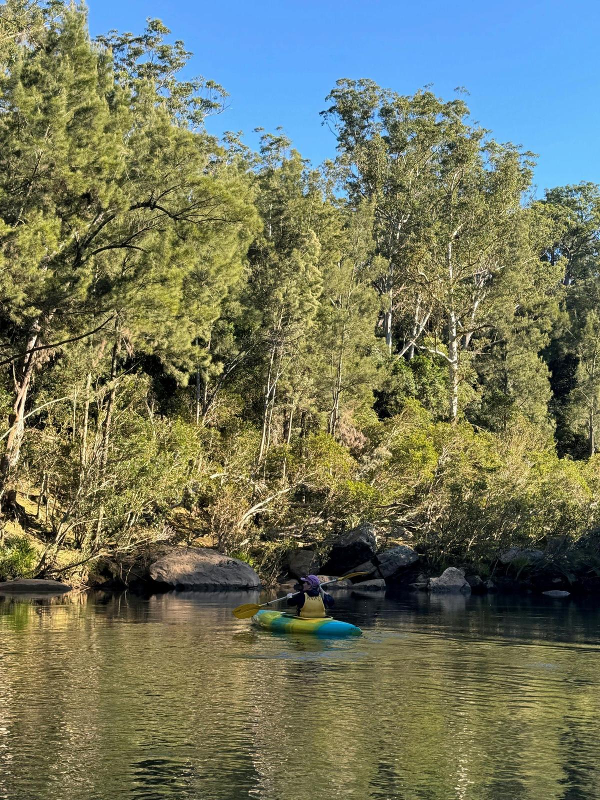 Kayaking on calm waters