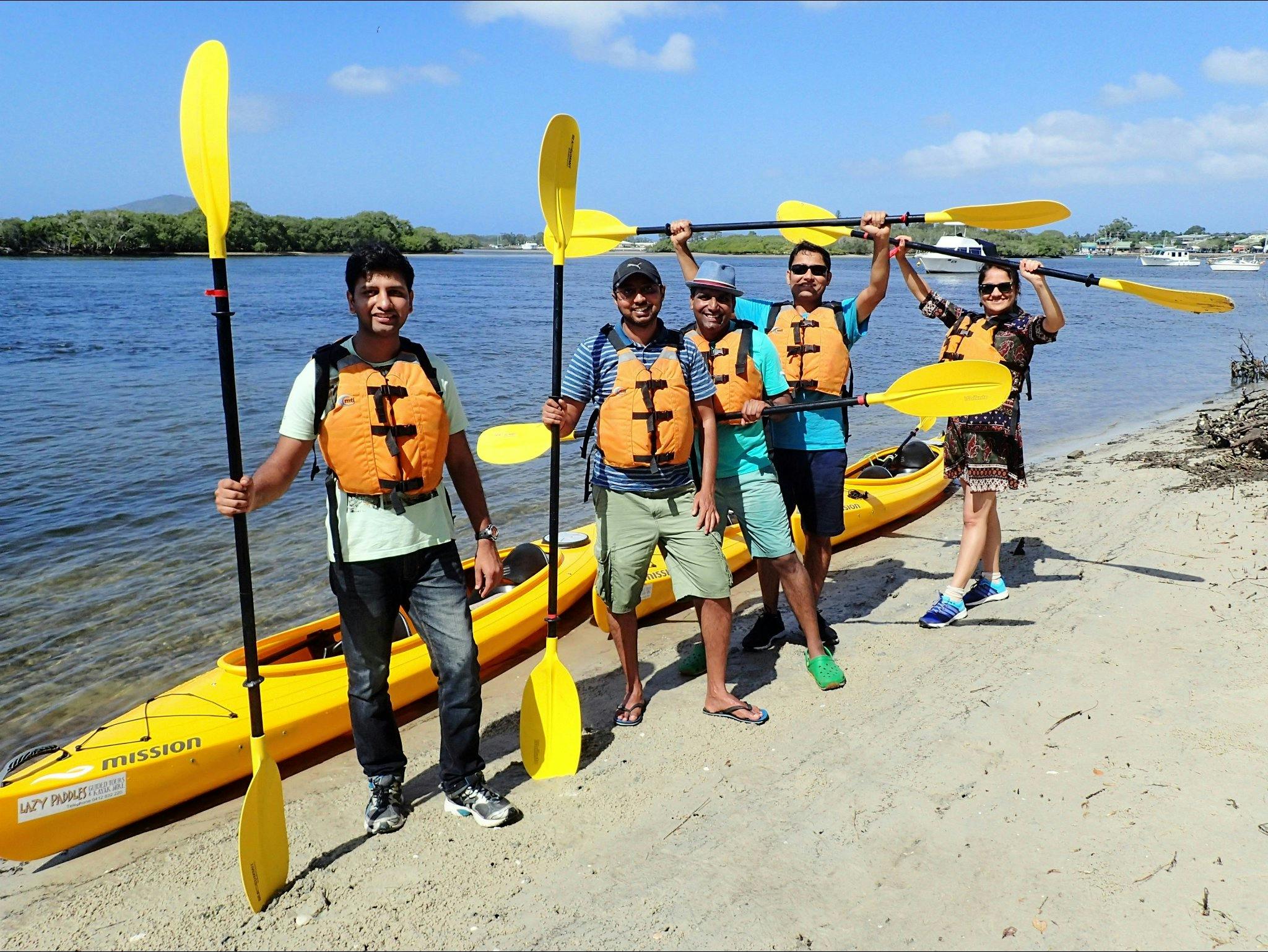 A group of friends having a great time on a tour