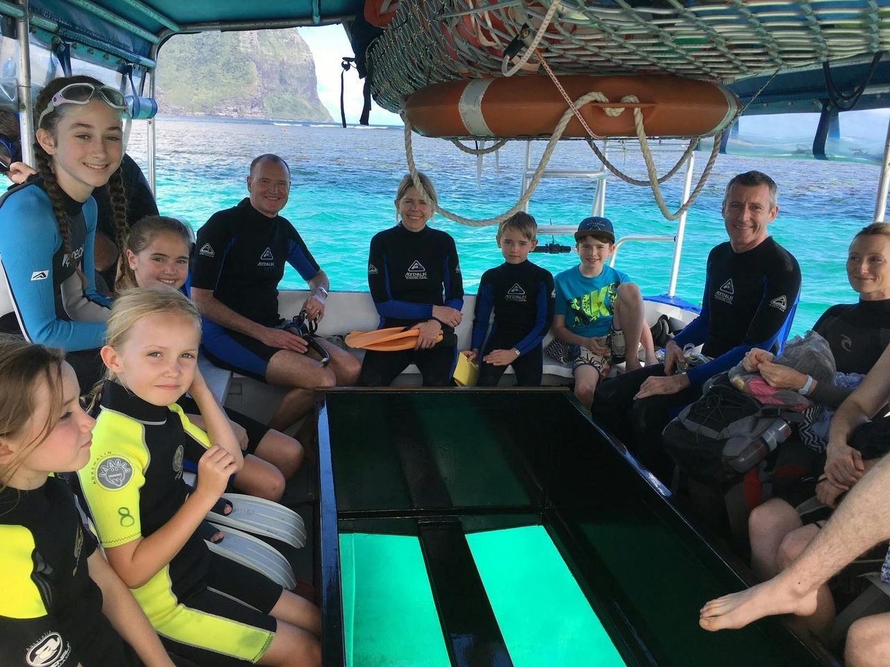 Viewing on Glass Bottom Boat