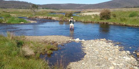 Tane from Tumut Fly Fishing at the Eucumbene River Tumut Snowy Mountains