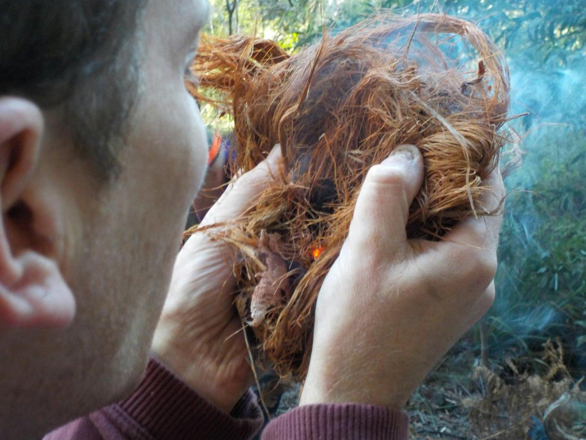 bush survival training - how to start a fire