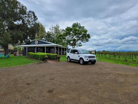 Parked at Blueberry Hill Winery while guest enjoy a tasting experience.