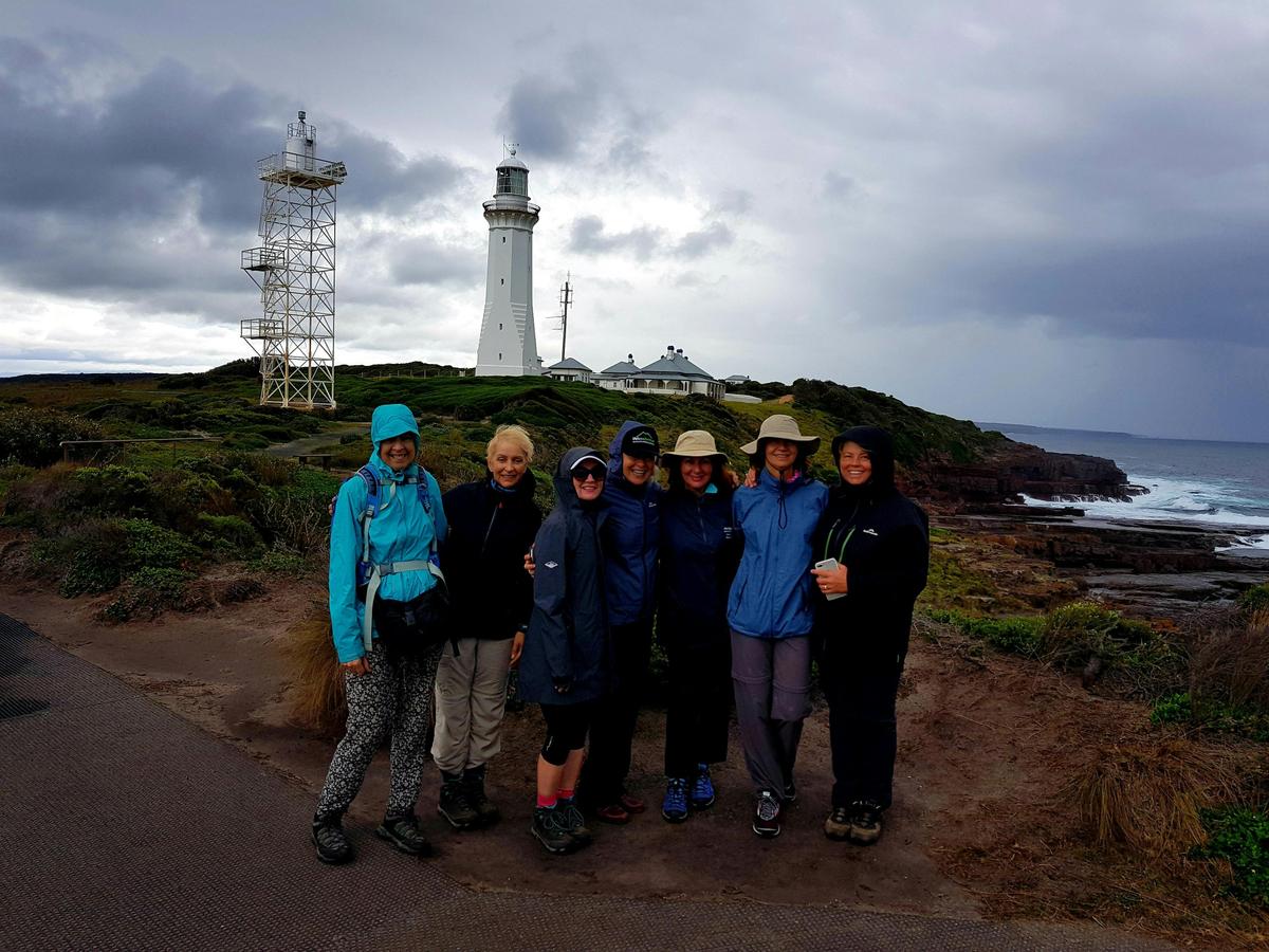 Happy walkers on the Light to Light Pack-Free Walking Experience from Life's An Adventure