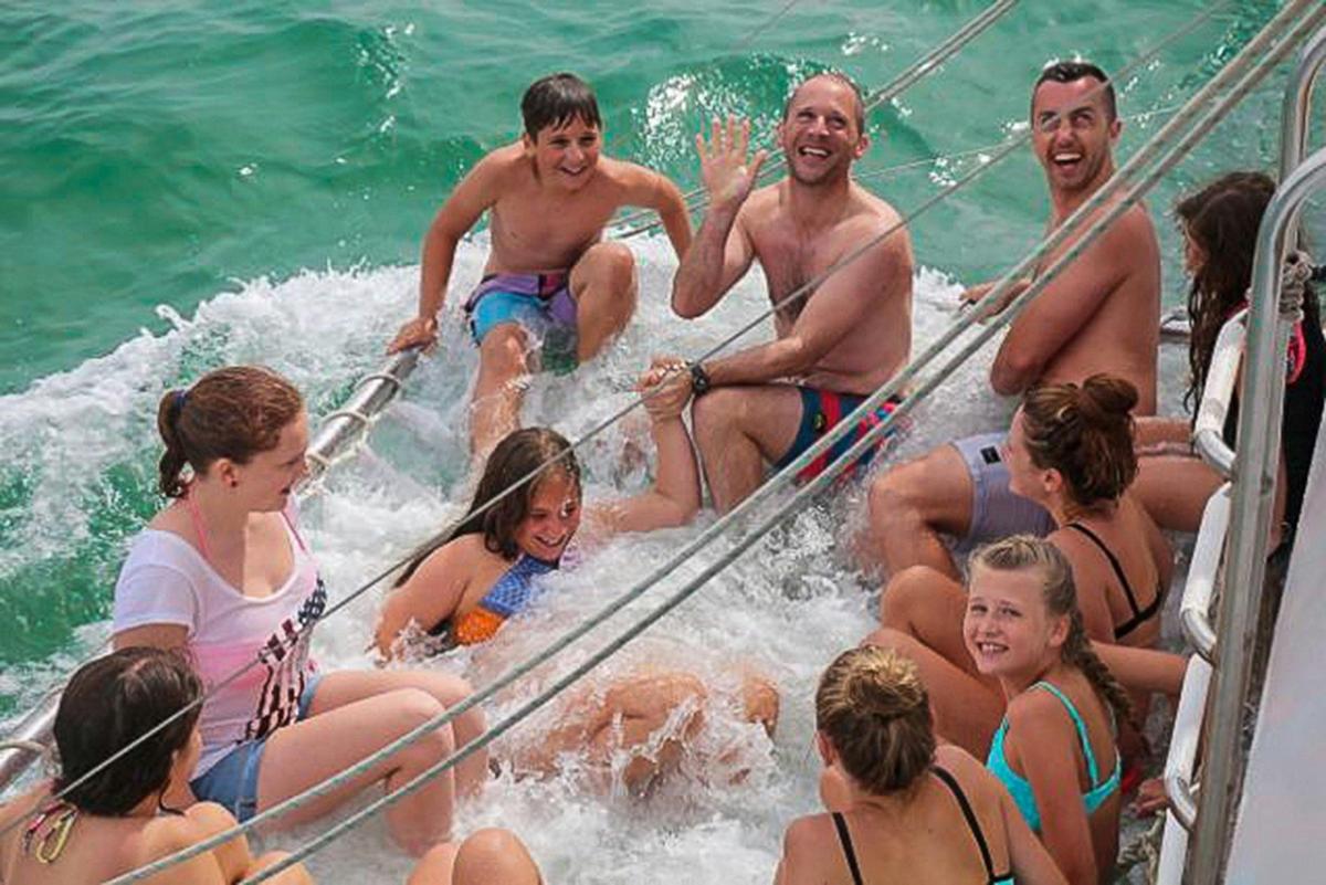 Bring your swimmers and enjoy a ride in the boom net!