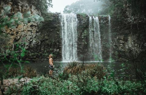 A Localing guest enjoying Dangar Falls.