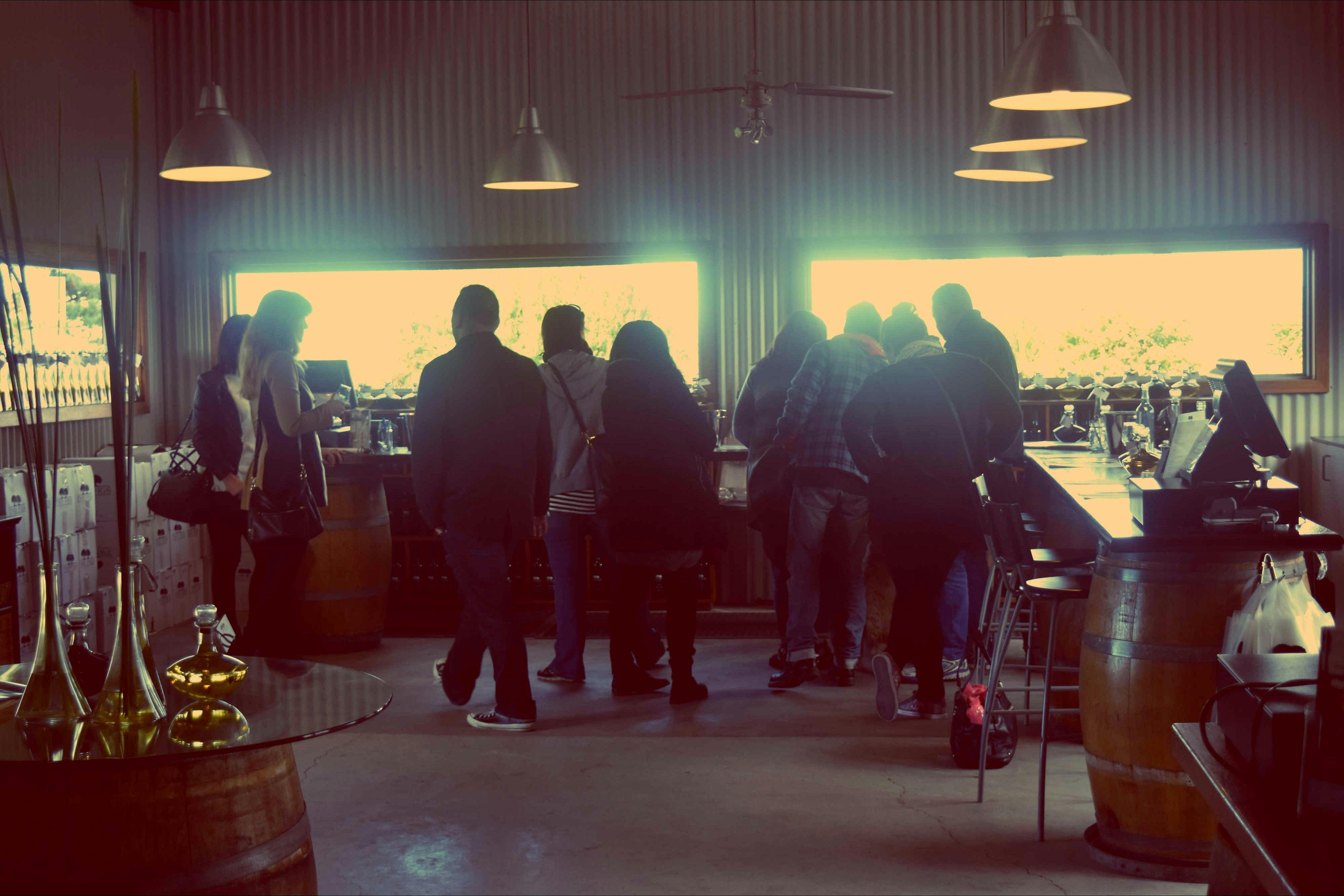 Wine tasting at Two Figs