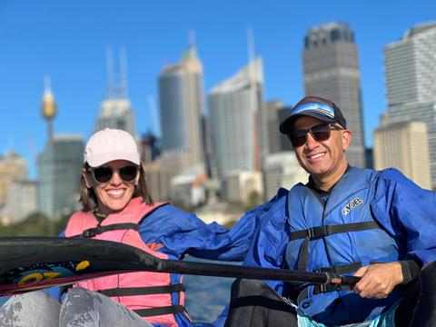City shot from kayak