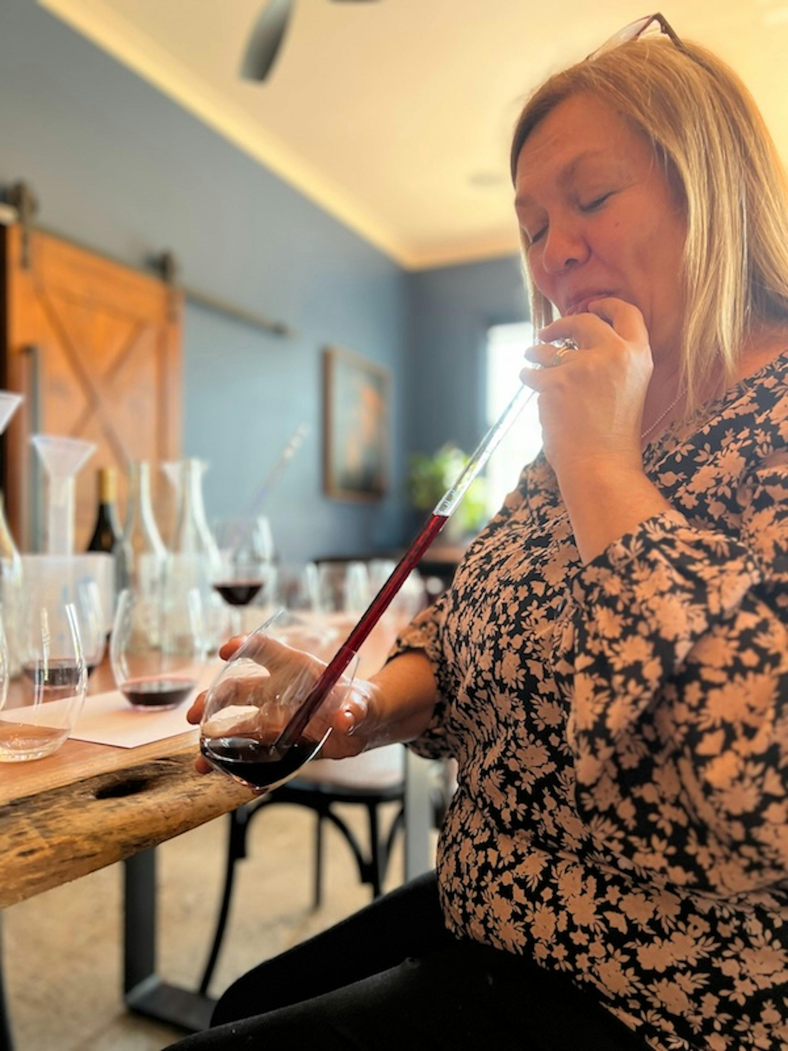 Wine blending class at McCaffrey's Estate