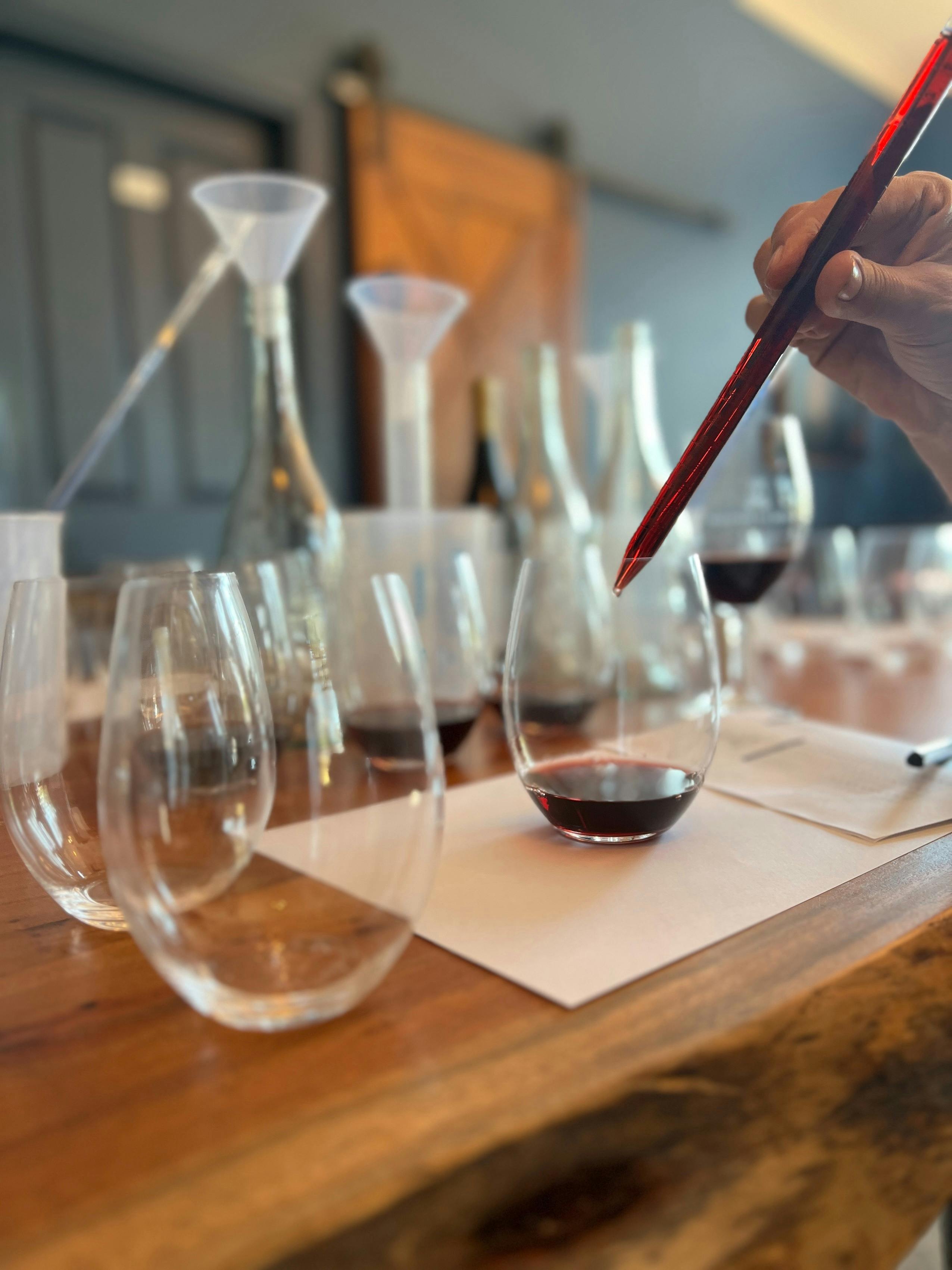 Red wine blending class