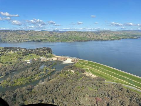 Lake Hume weir wall