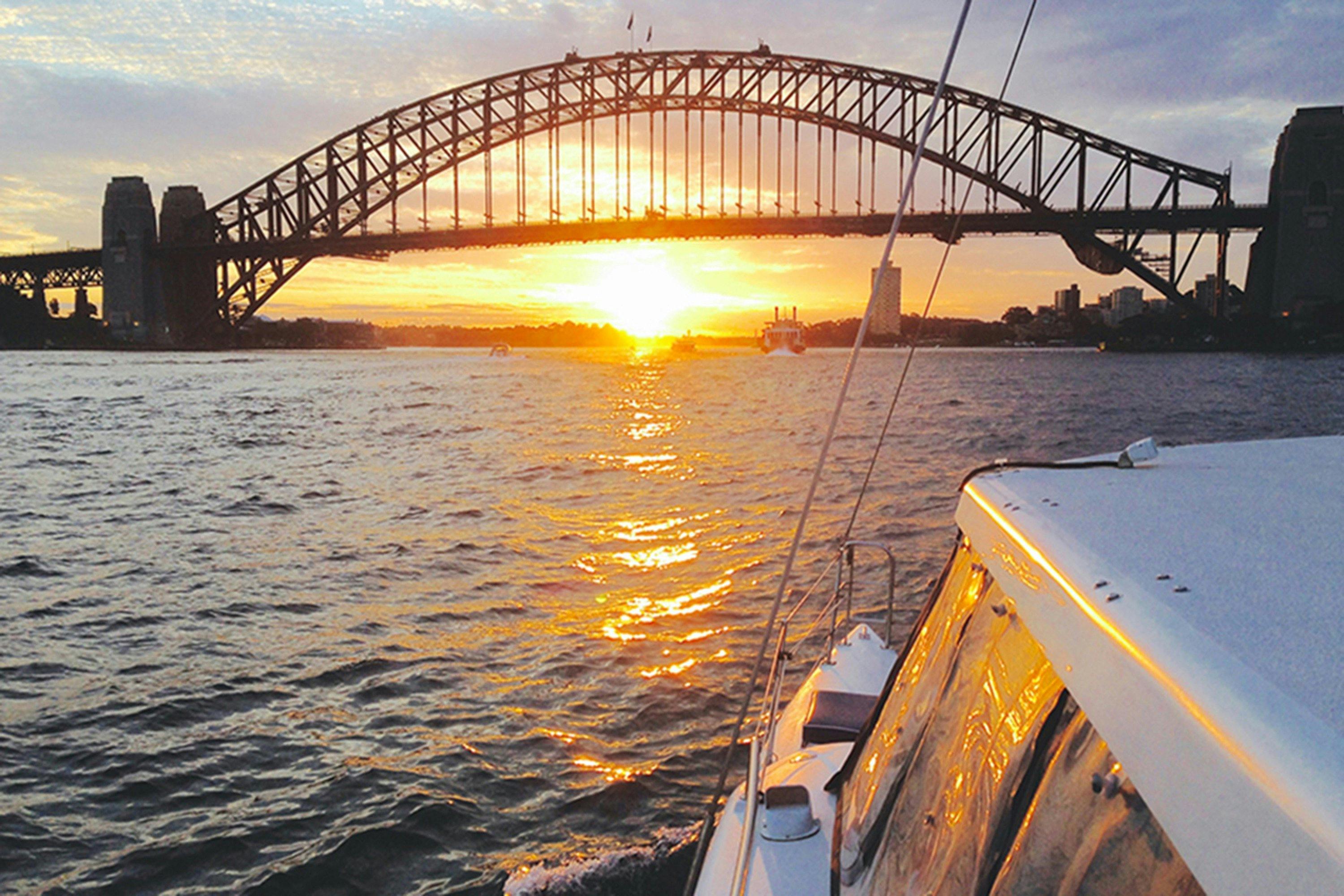 A stunning sunset on Sydney Harbour