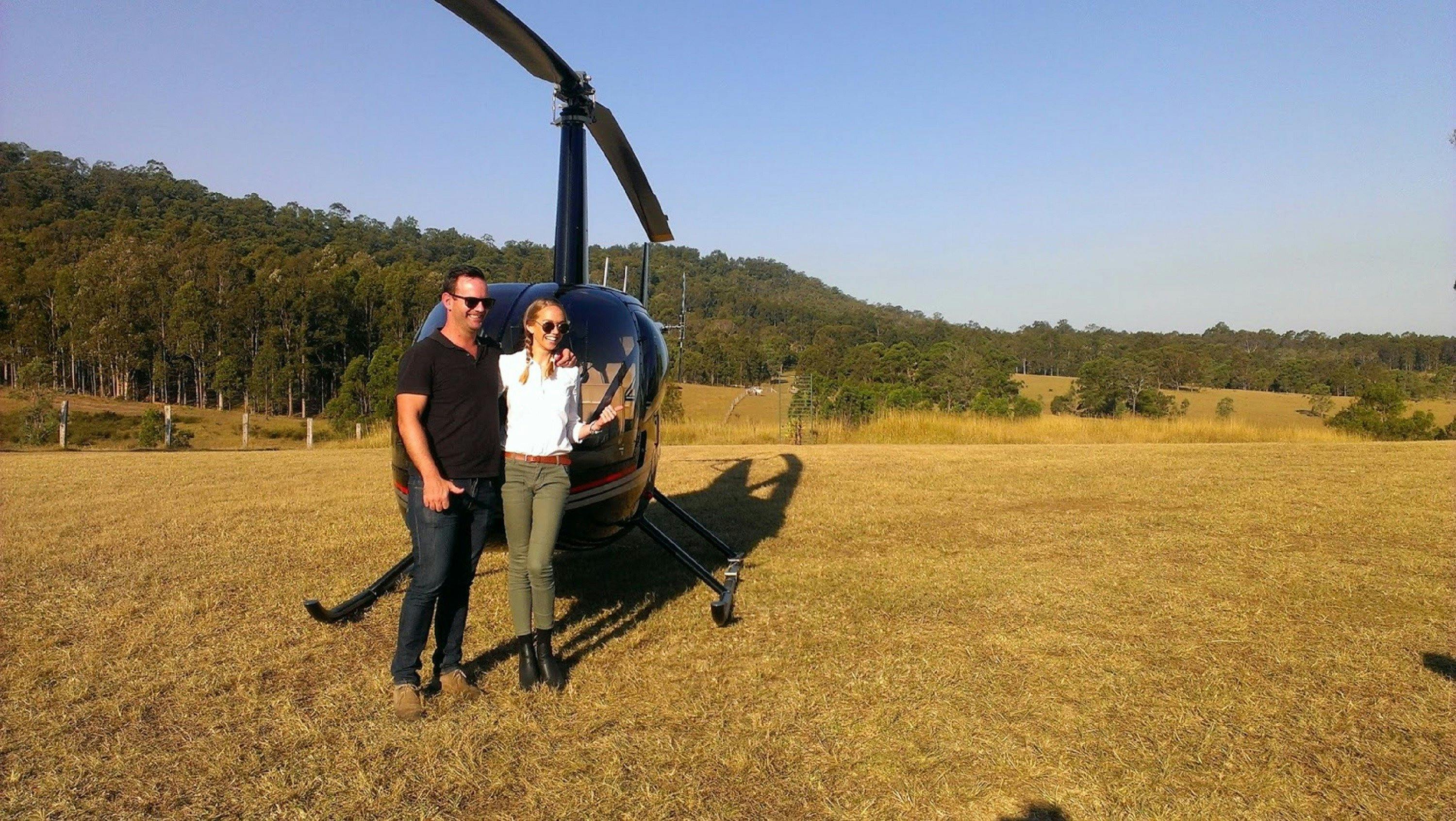 Helicopter transport to and from the property can be arranged