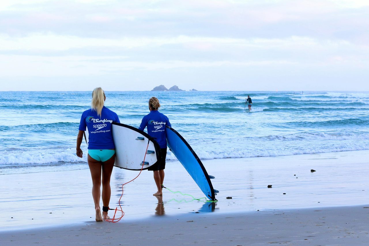 Private lesson Main Beach Byron Bay