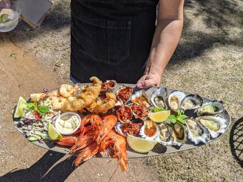 Seafood Platter at the Oyster Farmers Daughter Oyster Bar