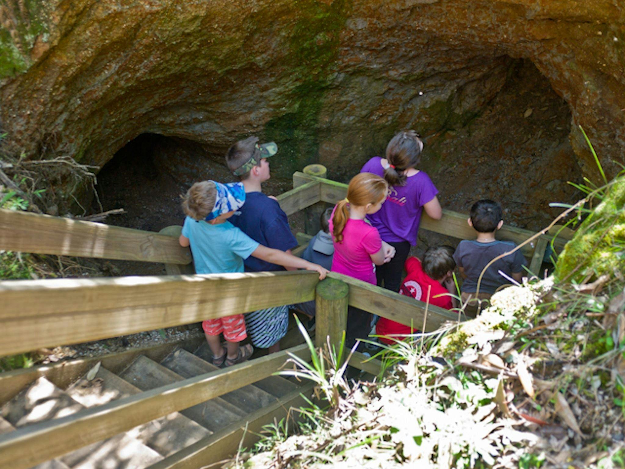 Viewing a mine shaft