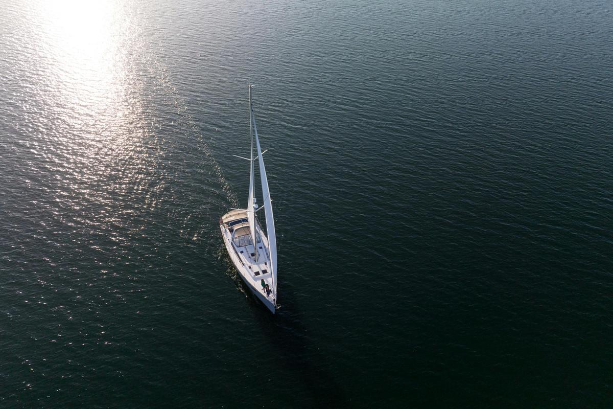 Sailing yacht under sail on Lake Macquarie