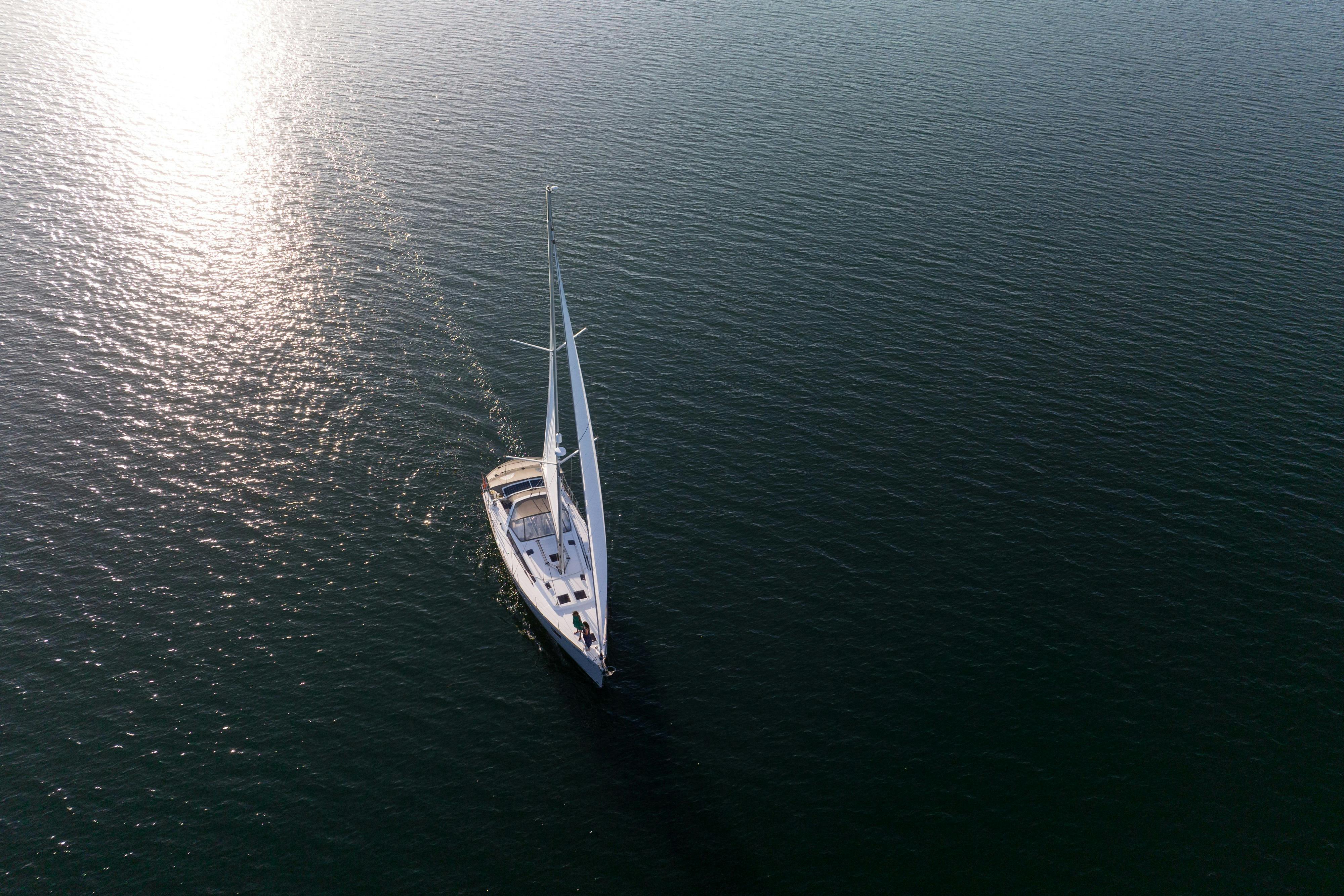 Sailing yacht under sail on Lake Macquarie