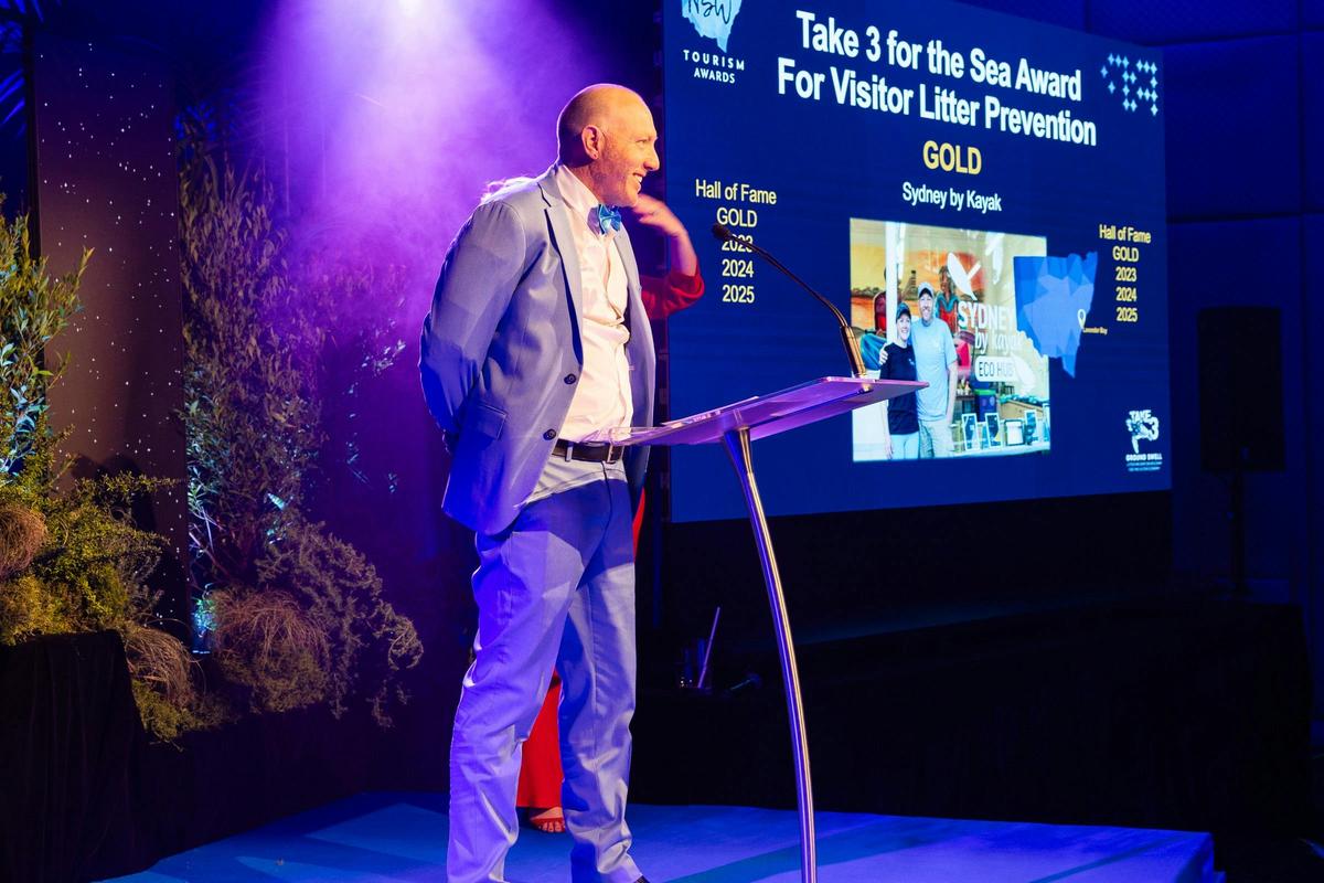 Sydney By Kayak winning GOLD at the NSW Tourism Awards 2025 and going into the Hall of Fame!